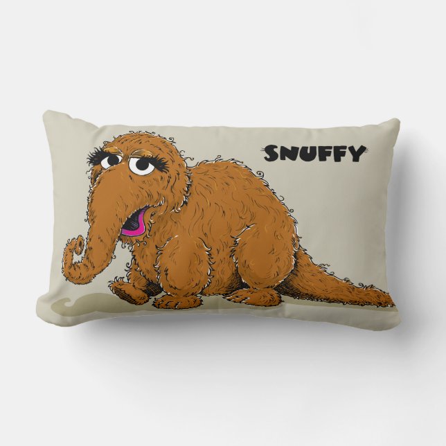 Vintage Snuffleupagus Lumbar Pillow (Front)