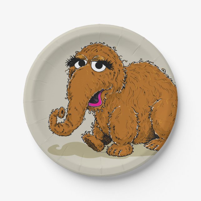 Vintage Snuffleupagus Paper Plates (Front)
