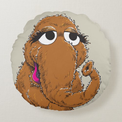 Vintage Snuffy Round Pillow