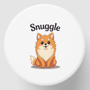 Vintage Snuggle Pomeranian Cute Dog Illustration D Mini Candle Favors