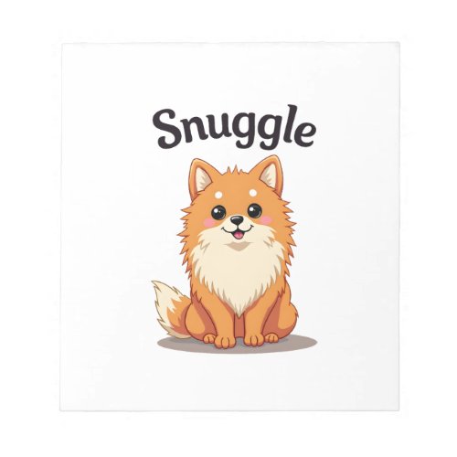 Vintage Snuggle Pomeranian Cute Dog Illustration D Notepad