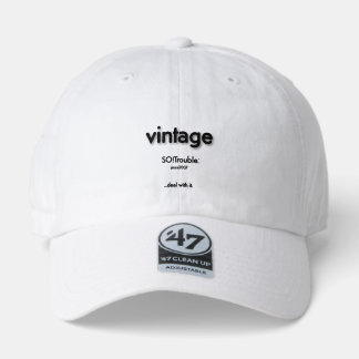 vintage SO!Trouble logo black on white 47 Brand Hat