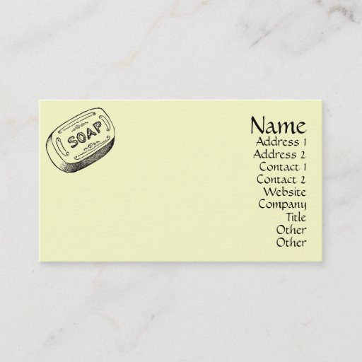 Customizable Vintage Soap Business Cards