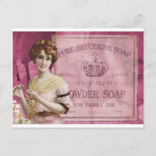 Vintage soap poster postcard (Front)