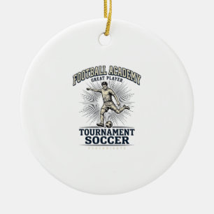 Vintage Soccer Academy Tournament Player Shirt (2) Ceramic Ornament