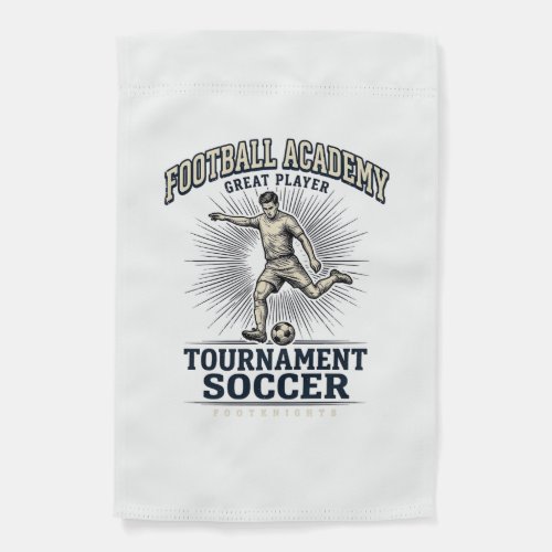 Vintage Soccer Academy Tournament Player Shirt (2) Garden Flag