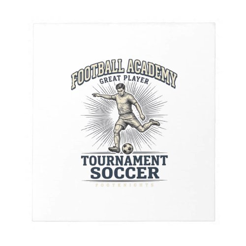 Vintage Soccer Academy Tournament Player Shirt (2) Notepad
