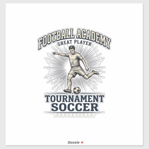 Vintage Soccer Academy Tournament Player Shirt (2) Sticker