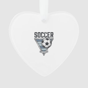Vintage Soccer Ball Triangle Badge Shirt Design (2 Ornament