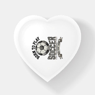 Vintage Soccer Born To Play School Shirt Design_1 Paperweight