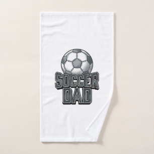 Vintage Soccer Dad Bold Engraving Shirt Design_1 Hand Towel