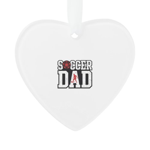 Vintage Soccer Dad Distressed Sports Typography Sh Ornament