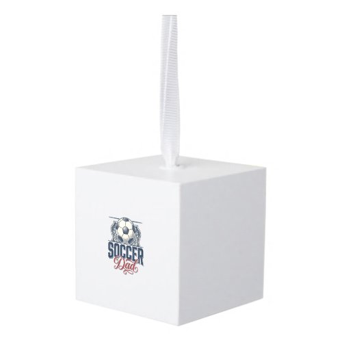 Vintage Soccer Dad Shirt Design_1 Cube Ornament