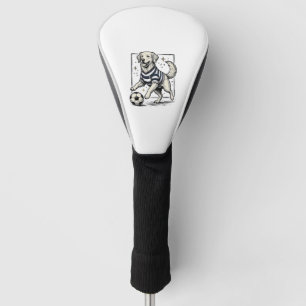 Vintage Soccer Dog Engraving Shirt Design_1 Golf Head Cover