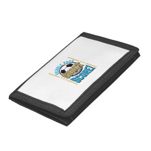 Vintage Soccer Dribble Pass Shoot Score Shirt Desi Trifold Wallet