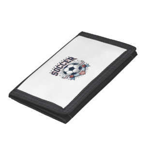Vintage Soccer Emblem Shirt Design_1 Trifold Wallet