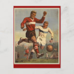 Vintage Soccer Football Poster Postcard at Zazzle