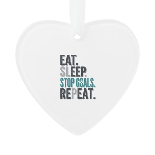Vintage Soccer Goalie Eat Sleep Stop Goals Shirt_1 Ornament