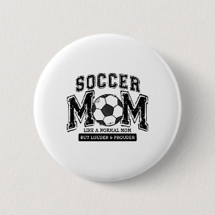 Vintage Soccer Mom Life Gift For Men Women Kid Boy Button