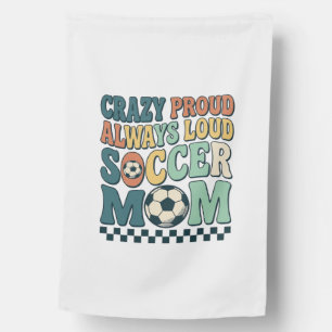 Vintage Soccer Mom Proud Loud Shirt Design_1 House Flag