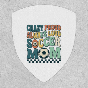 Vintage Soccer Mom Proud Loud Shirt Design_1 Patch