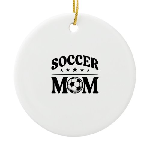 Vintage Soccer Mom Shirt Vector Design_1 Ceramic Ornament
