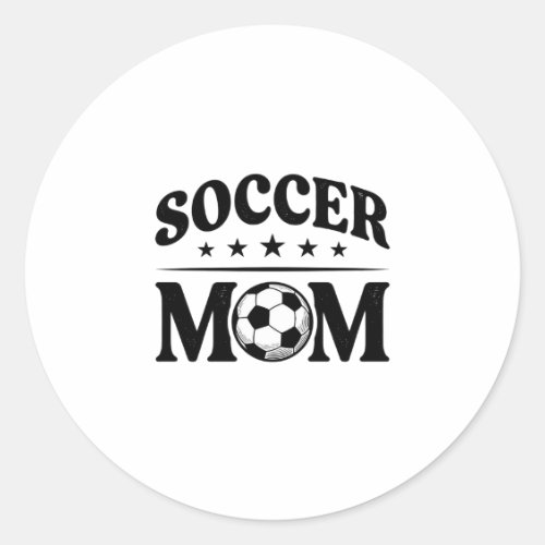 Vintage Soccer Mom Shirt Vector Design_1 Classic Round Sticker