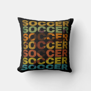 VINTAGE SOCCER THROW PILLOW