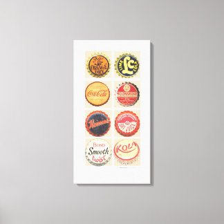 VINTAGE SODA CAPS CANVAS PRINT