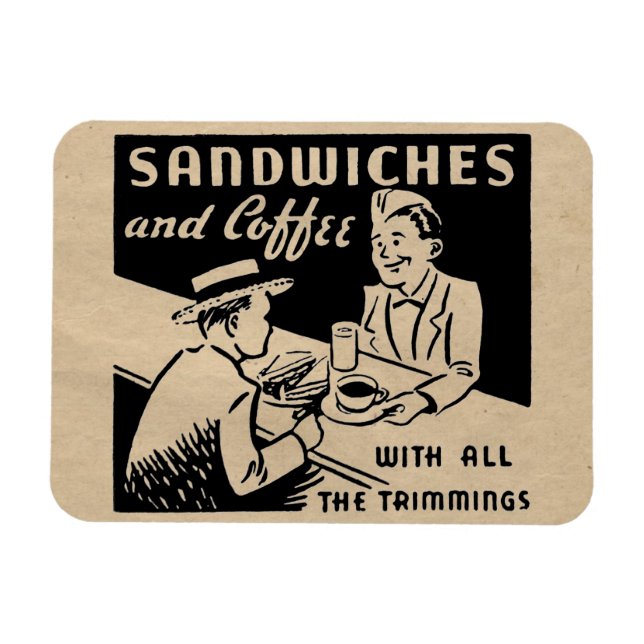 Vintage Soda Jerk Magnet (Horizontal)