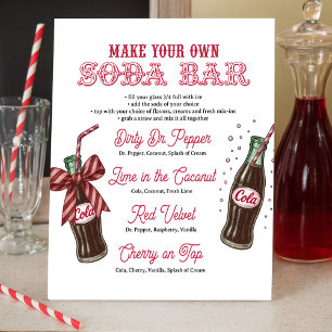 Vintage Soda Pop Cola Bottle Soda Bar Pedestal Sign