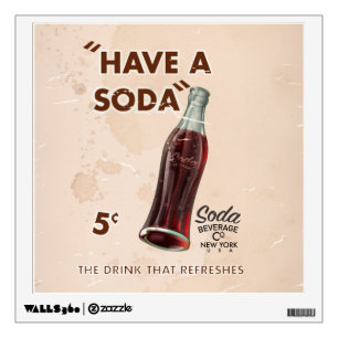 Vintage Soda Poster Wall Sticker