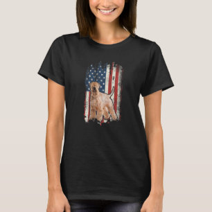 Vintage Soft Coated Wheaten Terrier American Flag  T-Shirt