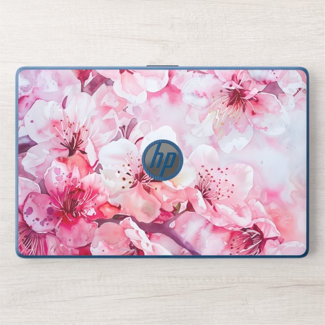 Vintage Soft Pink Petal Blossom HP Laptop Skin (Front)