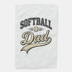 Vintage Softball Dad Sports Father Shirt Design (2 Garden Flag