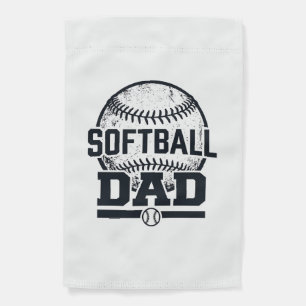 Vintage Softball Dad Vector T-Shirt Design_1 Garden Flag