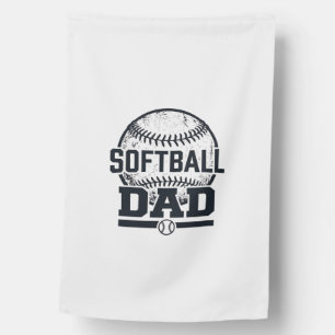 Vintage Softball Dad Vector T-Shirt Design_1 House Flag