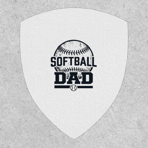 Vintage Softball Dad Vector T-Shirt Design_1 Patch
