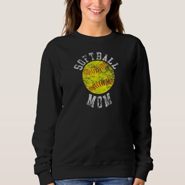 Vintage Softball Mom Sweatshirt (Front)