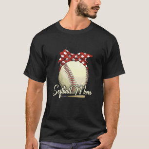 Vintage Softball Player Mom T-Shirt