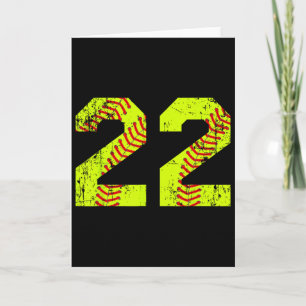 Vintage Softll 22 Jersey Number _1 Card