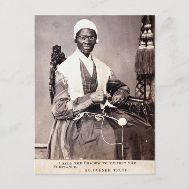 Vintage Sojourner Truth Portrait Postcard (Front)
