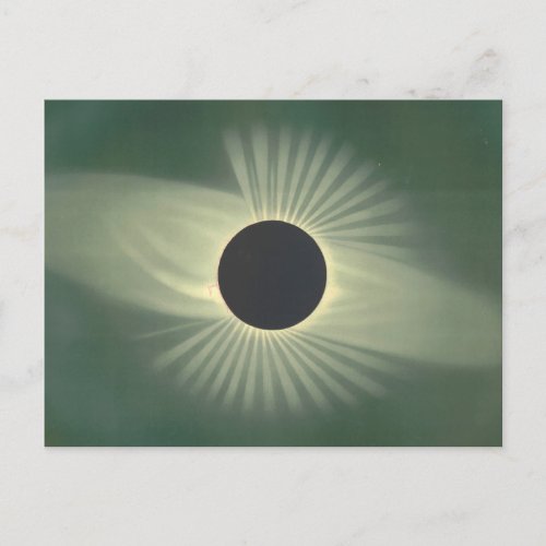 Vintage Solar Eclipse Illustration Postcard