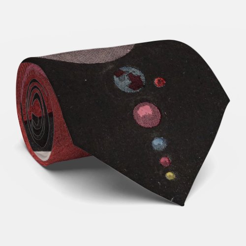 Vintage Solar System Size Comparison Chart 1855 Neck Tie