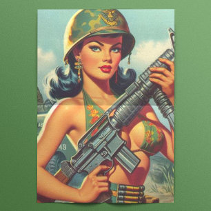 Vintage Soldier Pin-up Tissue Paper