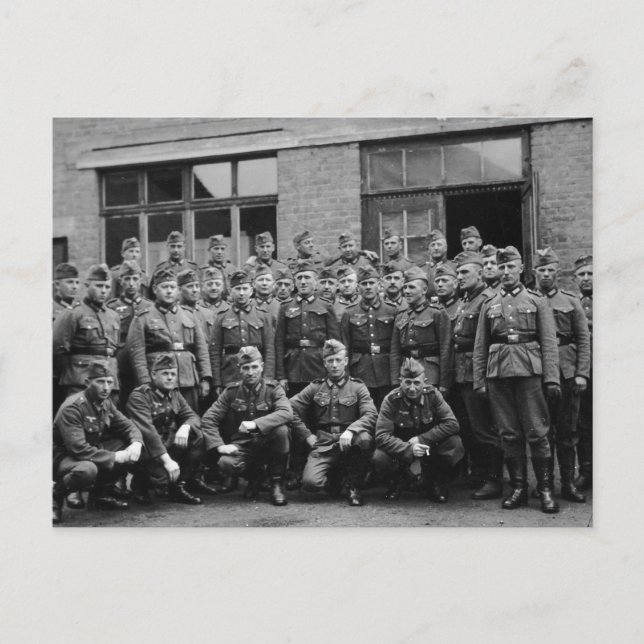 Vintage Soldiers Postcard (Front)