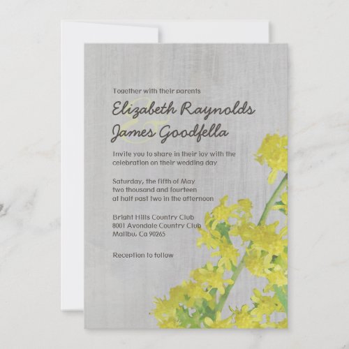 Vintage Solidago Wedding Invitations