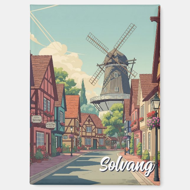 Vintage Solvang California Magnet (Front)