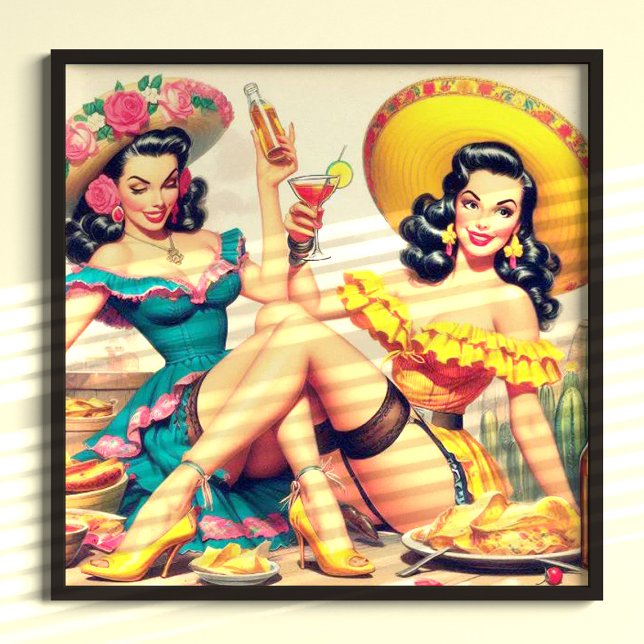 Vintage Sombrero Girls Poster (Creator Uploaded)