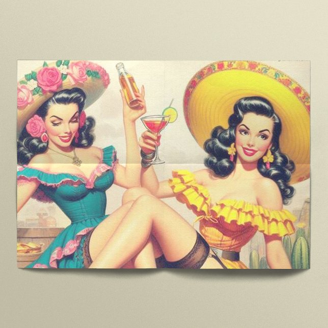 Vintage Sombrero Girls Tissue Paper (Creator Uploaded)